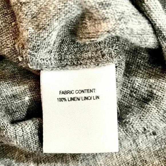 Derek Lam 10 Crosby Gray Linen Cold Shoulder Top - Picture 5 of 6